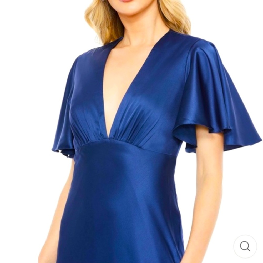 NWT MACDUGGAL FLOUNCE V-NECK GOWN SIZE 10